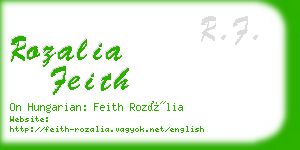 rozalia feith business card